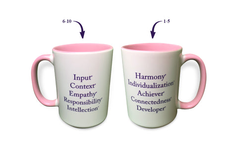 "Top 10" Strengths Mug (Pink)