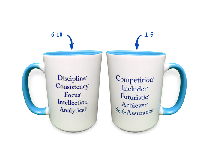 "Top 10" Strengths Mug (Blue)