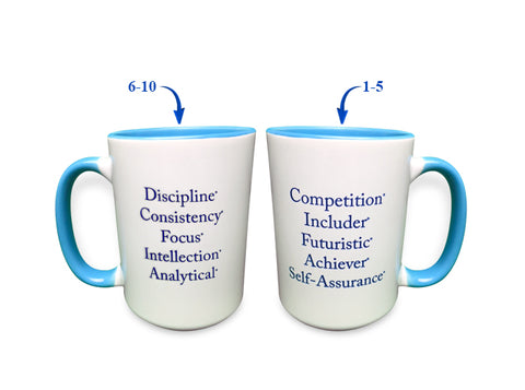 "Top 10" Strengths Mug (Blue)