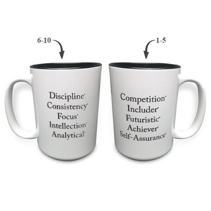 "Top 10" Strengths Mug (Black)